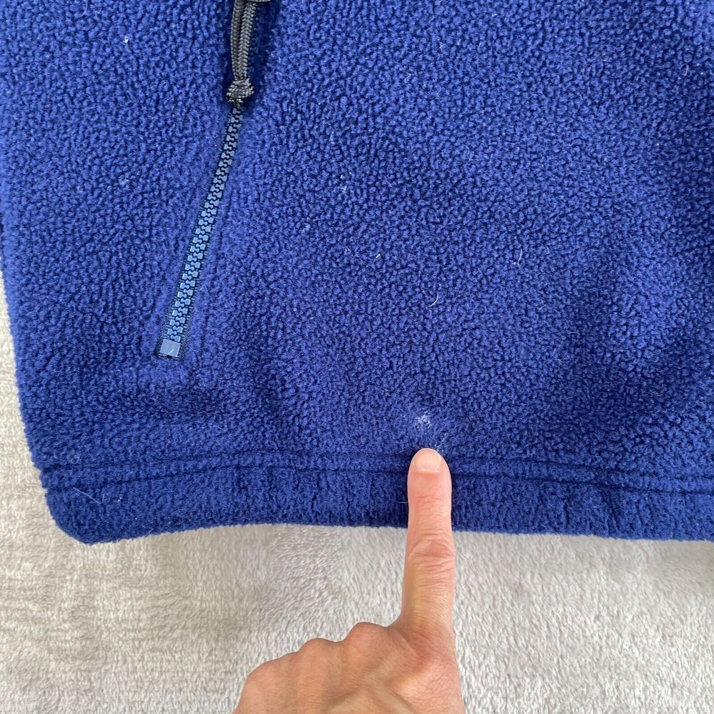 Vintage LL Bean Mountain Deep Pile Fleece Jacket Blue Men XL Full Zip 90's Logo‎ - Picture 5 of 12